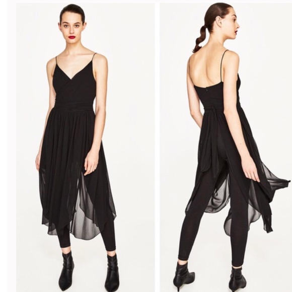 jumpsuit with tulle skirt